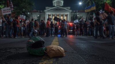 Driver Ojol Tewas Dilindas Rantis Brimob Saat Demo di Jakarta